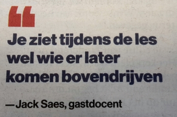 Interview Jack Saes gastdocent Teclab in Eindhovens Dagblad Interview Jack Saes gastdocent Teclab in Eindhovens Dagblad
