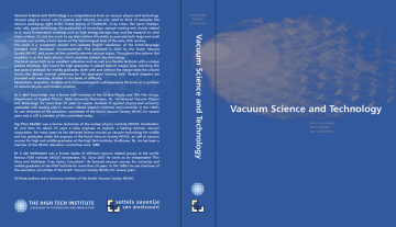 Settels Co-publisher of Vacuum Technology book Settels Co-publisher of Vacuum Technology book