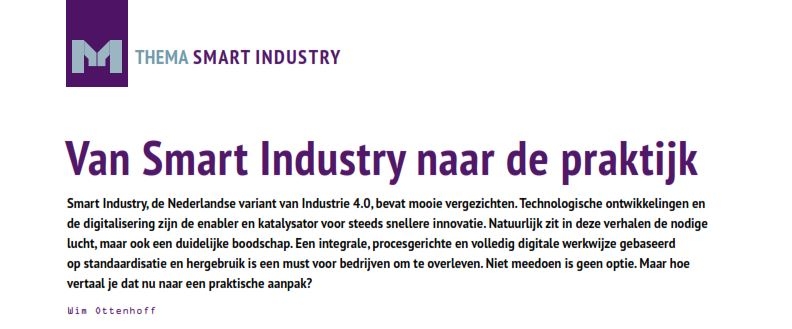 Van Smart Industry naar de praktijk M&M nr.2 2016